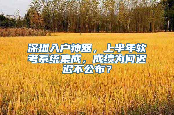 深圳入户神器，上半年软考系统集成，成绩为何迟迟不公布？