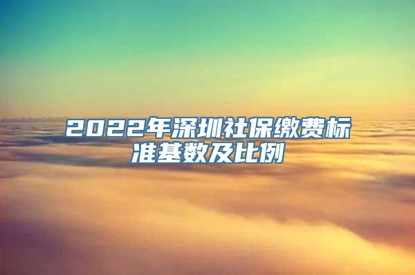 2022年深圳社保缴费标准基数及比例