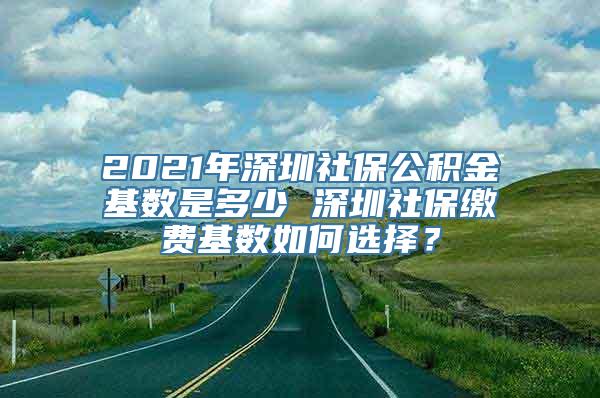 2021年深圳社保公积金基数是多少 深圳社保缴费基数如何选择？