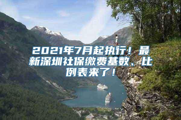 2021年7月起执行！最新深圳社保缴费基数、比例表来了！