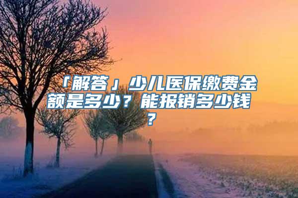 「解答」少儿医保缴费金额是多少？能报销多少钱？