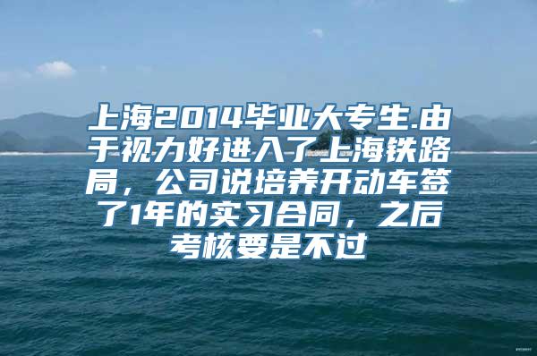 上海2014毕业大专生.由于视力好进入了上海铁路局，公司说培养开动车签了1年的实习合同，之后考核要是不过