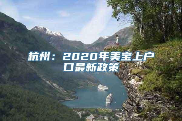 杭州：2020年美宝上户口最新政策