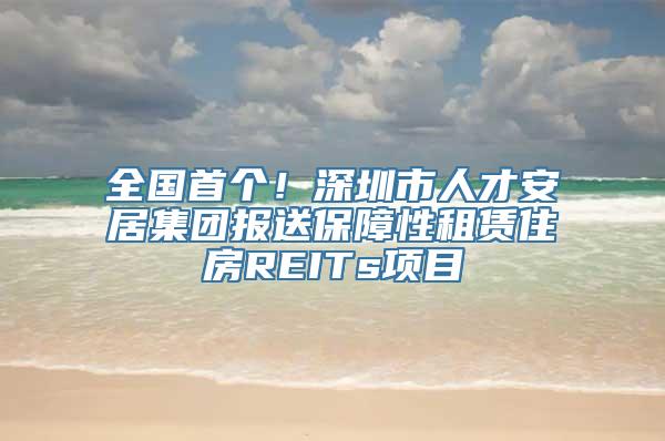 全国首个！深圳市人才安居集团报送保障性租赁住房REITs项目