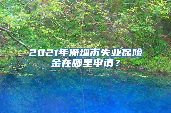 2021年深圳市失业保险金在哪里申请？