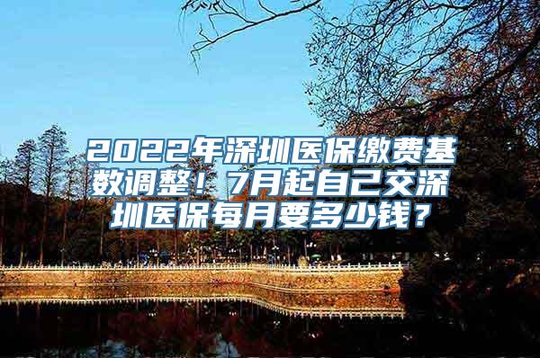 2022年深圳医保缴费基数调整！7月起自己交深圳医保每月要多少钱？