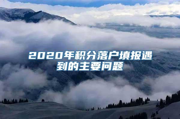 2020年积分落户填报遇到的主要问题