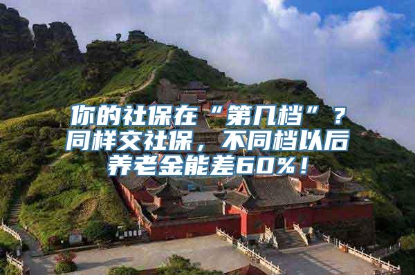 你的社保在“第几档”？同样交社保，不同档以后养老金能差60%！