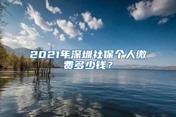 2021年深圳社保个人缴费多少钱？