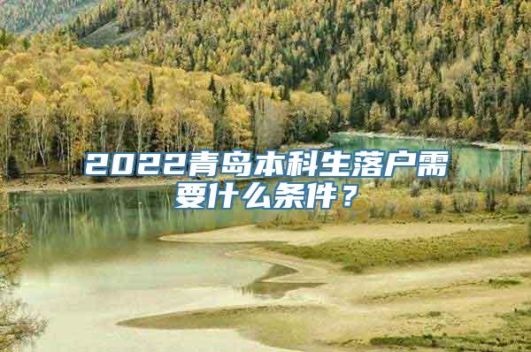 2022青岛本科生落户需要什么条件？