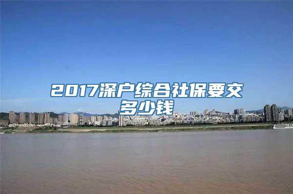 2017深户综合社保要交多少钱