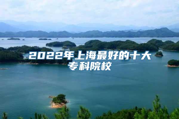 2022年上海最好的十大专科院校