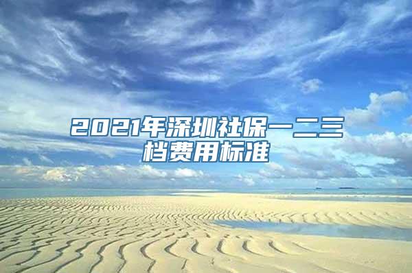 2021年深圳社保一二三档费用标准