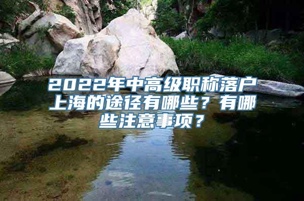 2022年中高级职称落户上海的途径有哪些？有哪些注意事项？