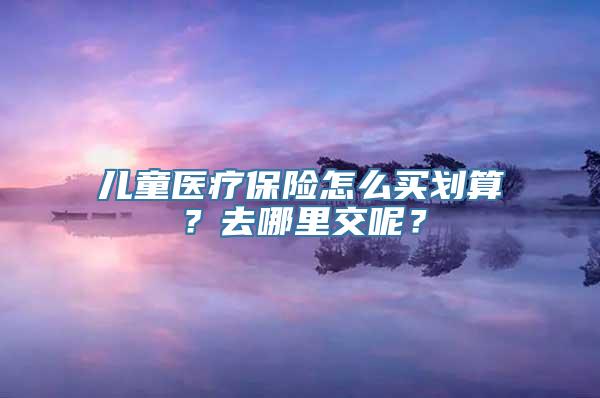 儿童医疗保险怎么买划算？去哪里交呢？