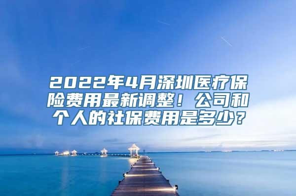 2022年4月深圳医疗保险费用最新调整！公司和个人的社保费用是多少？