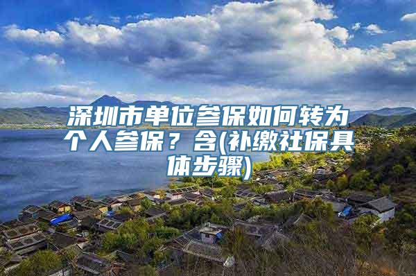 深圳市单位参保如何转为个人参保？含(补缴社保具体步骤)