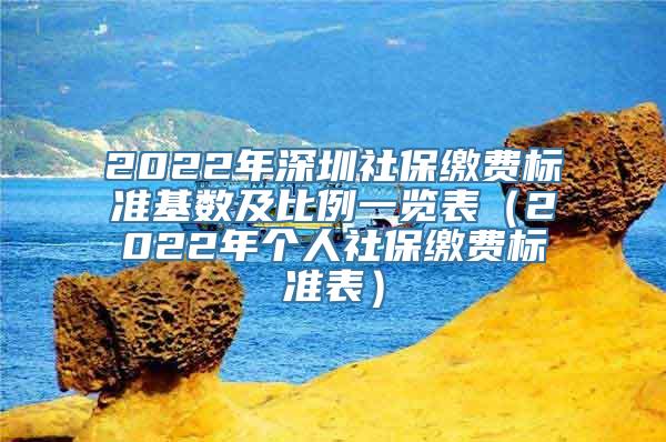 2022年深圳社保缴费标准基数及比例一览表（2022年个人社保缴费标准表）