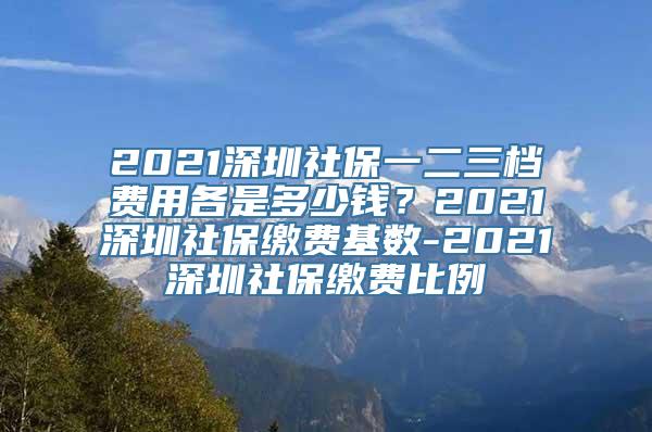 2021深圳社保一二三档费用各是多少钱？2021深圳社保缴费基数-2021深圳社保缴费比例