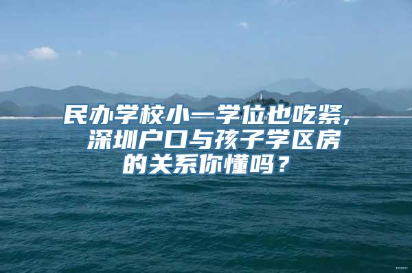 民办学校小一学位也吃紧, 深圳户口与孩子学区房的关系你懂吗？