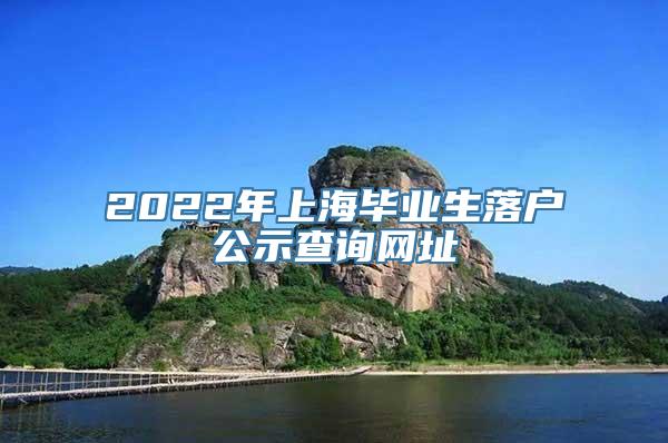 2022年上海毕业生落户公示查询网址