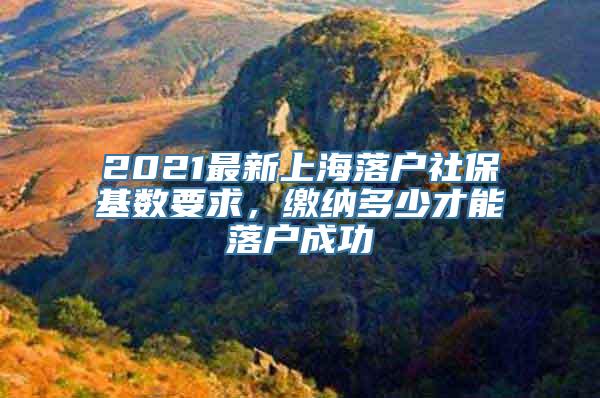 2021最新上海落户社保基数要求，缴纳多少才能落户成功