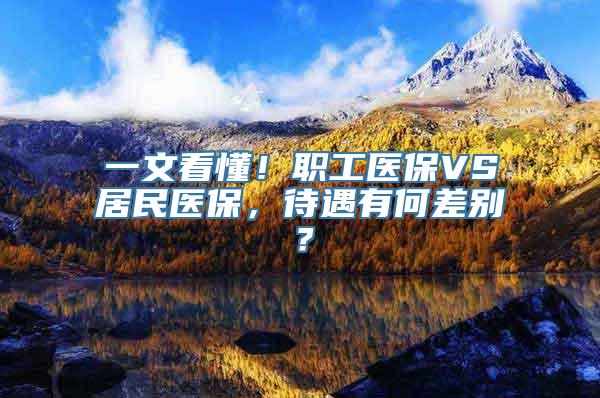 一文看懂！职工医保VS居民医保，待遇有何差别？