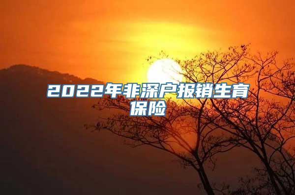 2022年非深户报销生育保险