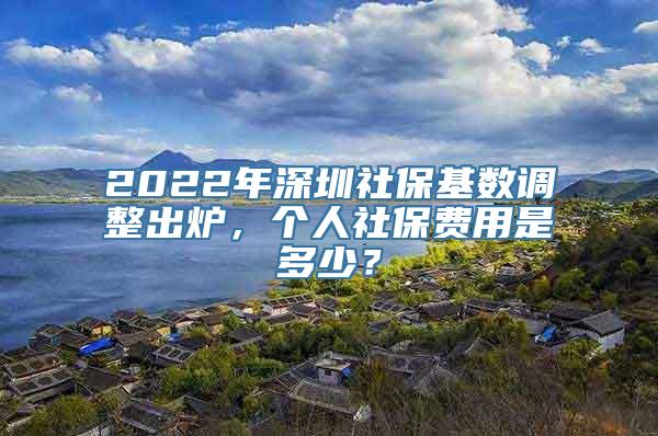 2022年深圳社保基数调整出炉，个人社保费用是多少？