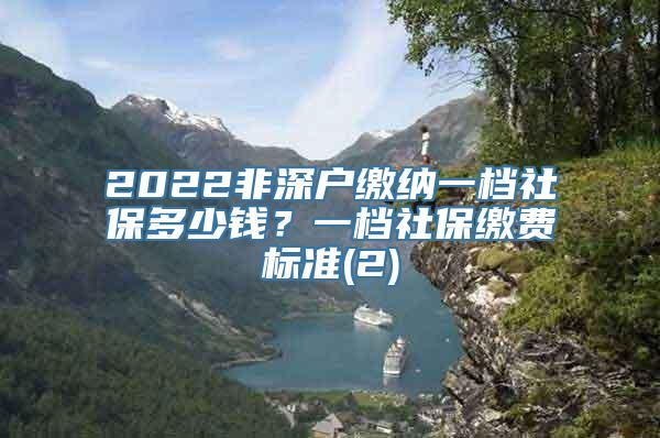 2022非深户缴纳一档社保多少钱？一档社保缴费标准(2)