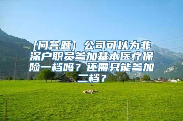 [问答题] 公司可以为非深户职员参加基本医疗保险一档吗？还需只能参加二档？