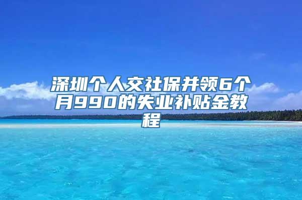 深圳个人交社保并领6个月990的失业补贴金教程