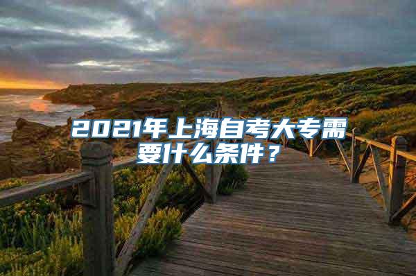 2021年上海自考大专需要什么条件？