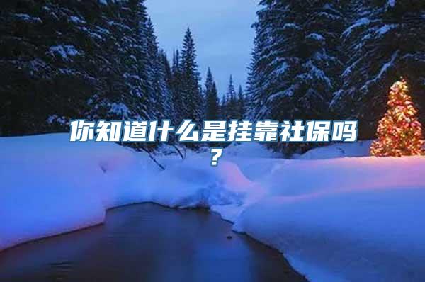 你知道什么是挂靠社保吗？