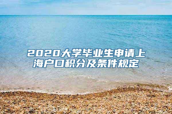 2020大学毕业生申请上海户口积分及条件规定