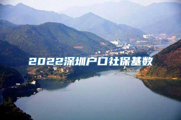 2022深圳户口社保基数