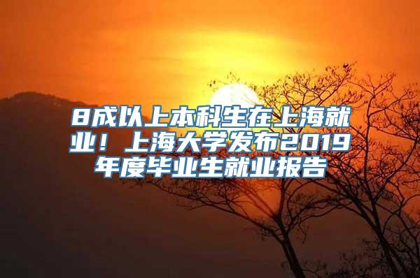 8成以上本科生在上海就业！上海大学发布2019年度毕业生就业报告