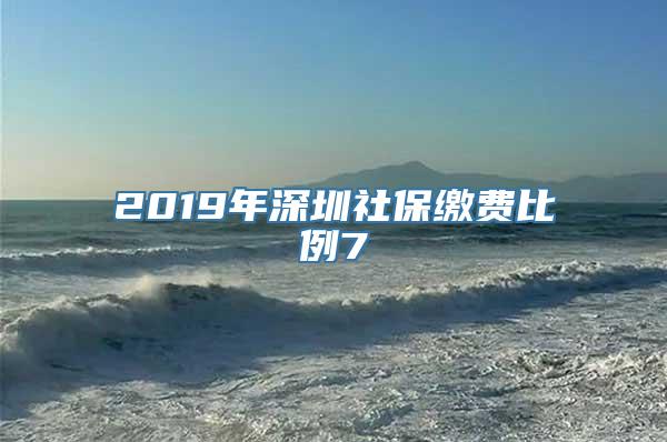 2019年深圳社保缴费比例7