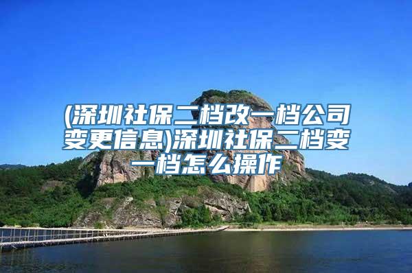 (深圳社保二档改一档公司变更信息)深圳社保二档变一档怎么操作