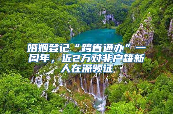 婚姻登记“跨省通办”一周年，近2万对非户籍新人在深领证