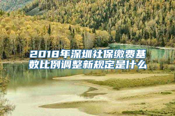 2018年深圳社保缴费基数比例调整新规定是什么