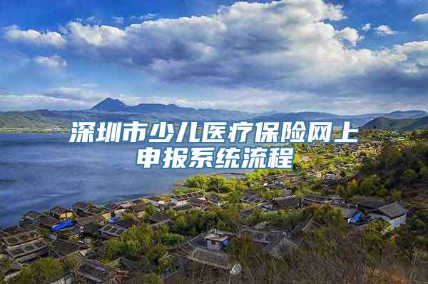 深圳市少儿医疗保险网上申报系统流程