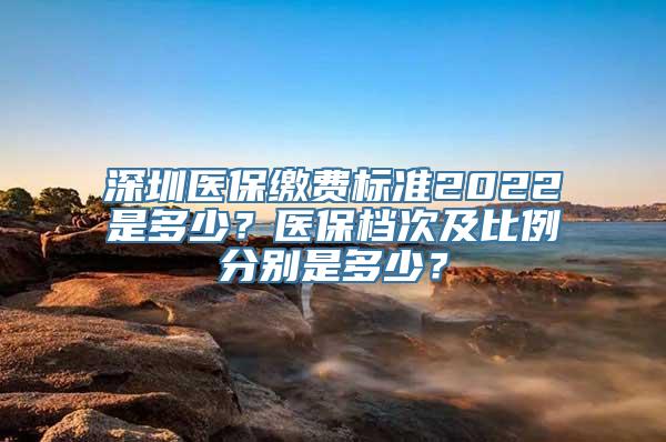 深圳医保缴费标准2022是多少？医保档次及比例分别是多少？