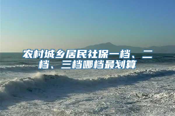 农村城乡居民社保一档、二档、三档哪档最划算