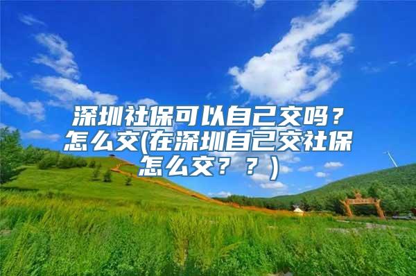 深圳社保可以自己交吗？怎么交(在深圳自己交社保怎么交？？)