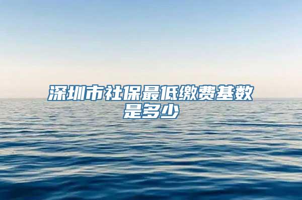 深圳市社保最低缴费基数是多少