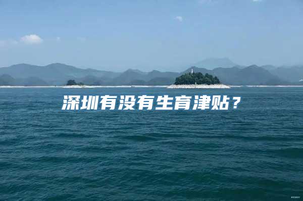 深圳有没有生育津贴？