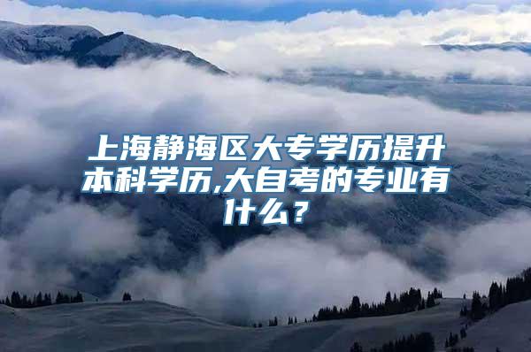 上海静海区大专学历提升本科学历,大自考的专业有什么？