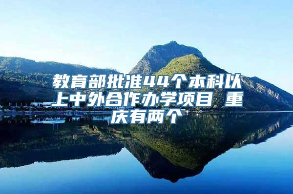 教育部批准44个本科以上中外合作办学项目 重庆有两个