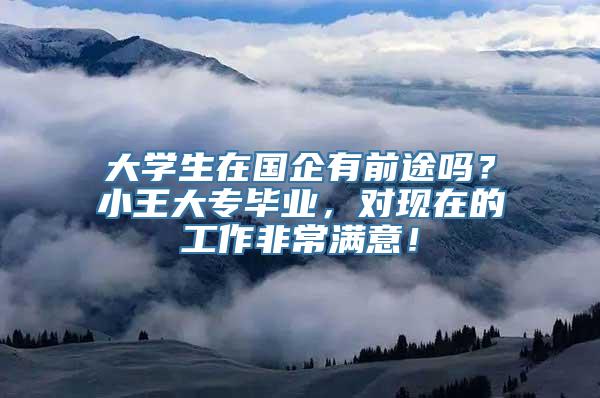 大学生在国企有前途吗？小王大专毕业，对现在的工作非常满意！